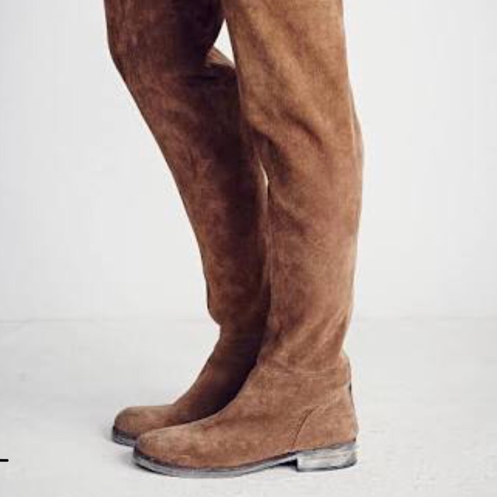 Free People Suede over the knee boots
